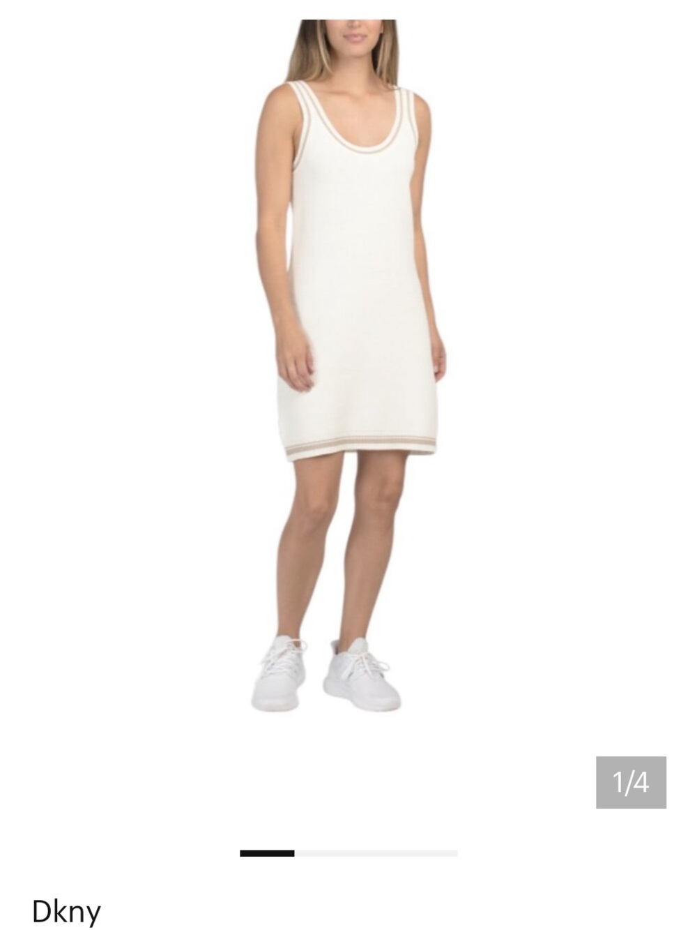 DKNY Sport Mini Ivory Tank Knit Dress SU09